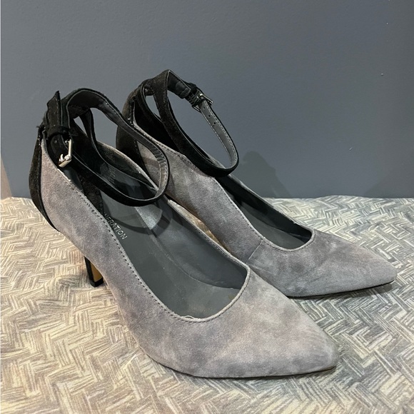 BCBGeneration Malabo Colorblock Ankle Suede Heels - Picture 4 of 4